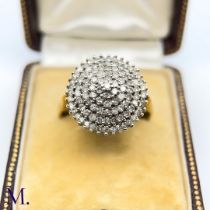 A Diamond Cluster Ring