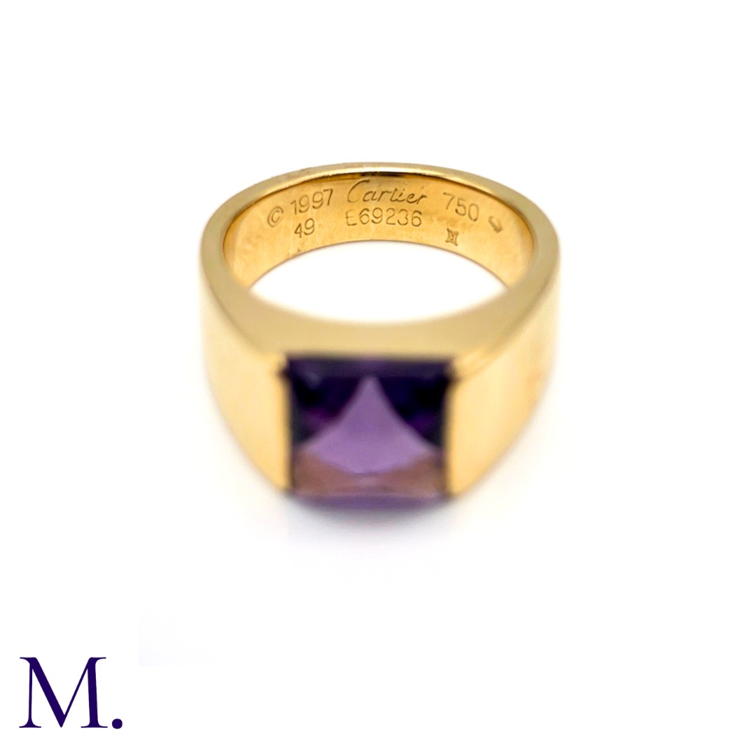 An Amethyst Tank Ring by Cartier - Image 3 of 7