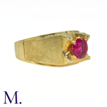 An 18ct Gold and Ruby Ring