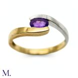 NO RESERVE - A Bi-Colour Gold and Amethyst Ring