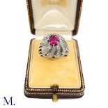 A French Ruby and Diamond Tourbillon Ring