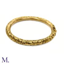 An 18ct Gold Art Nouveau Bangle