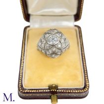 An Art Deco Diamond Bombe Ring