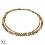 An Antique 9ct Gold Long Guard Chain