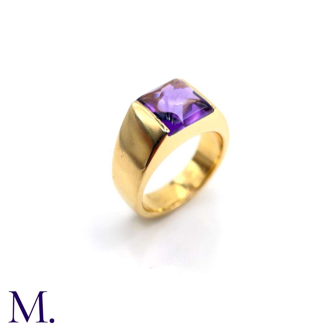 An Amethyst Tank Ring by Cartier - Image 4 of 7