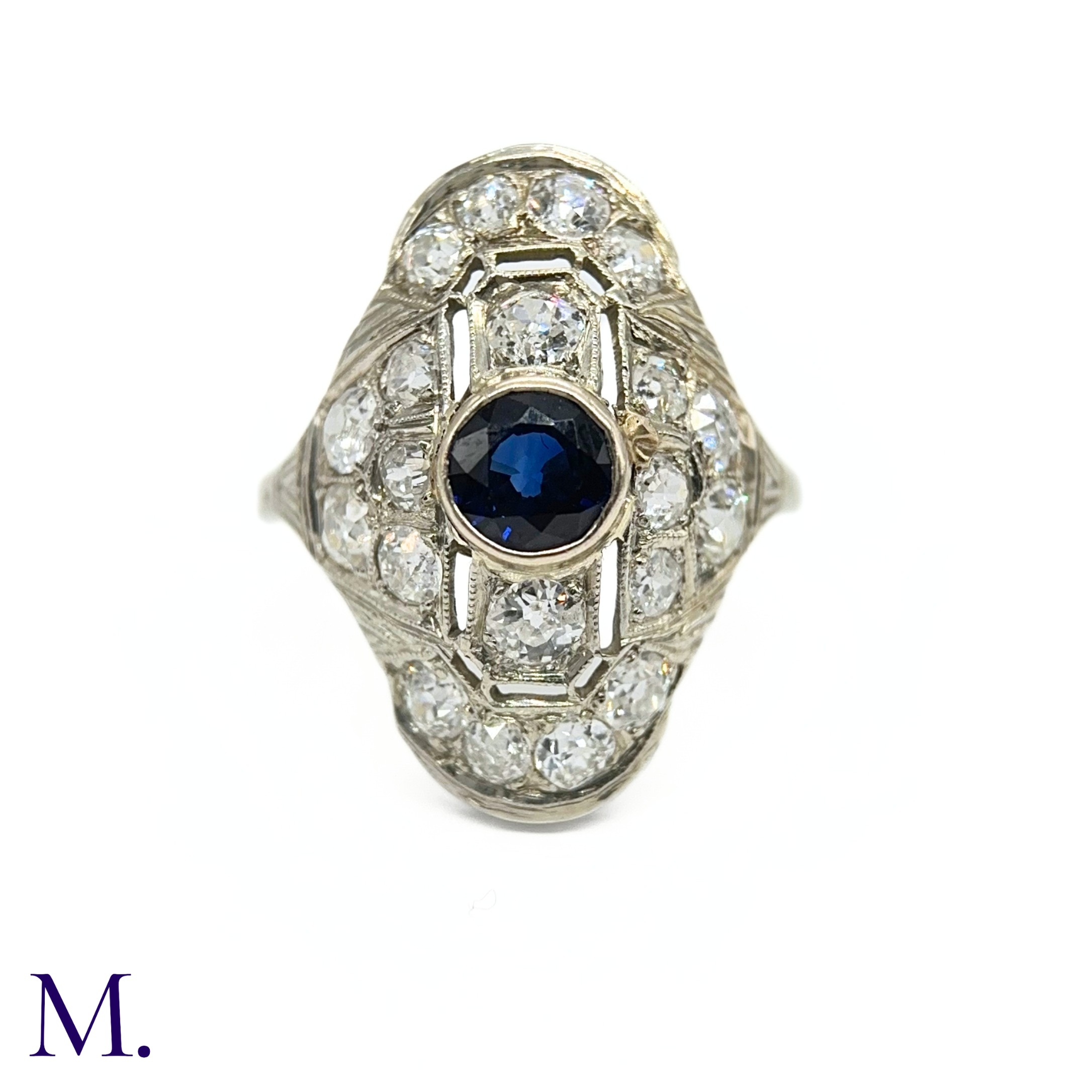 A Sapphire and Diamond Ring - Image 3 of 7