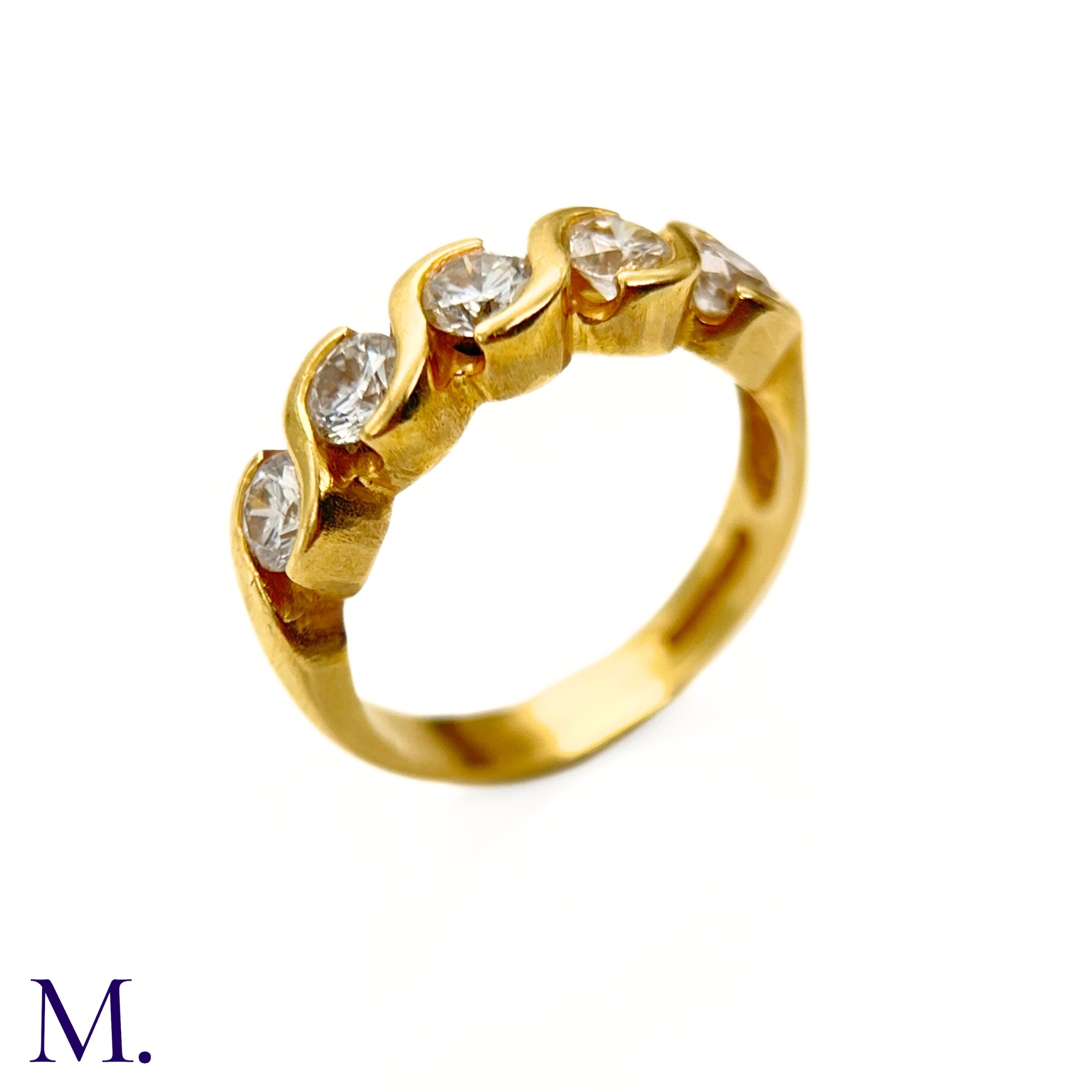 A Diamond 5-Stone Ring - Image 3 of 7