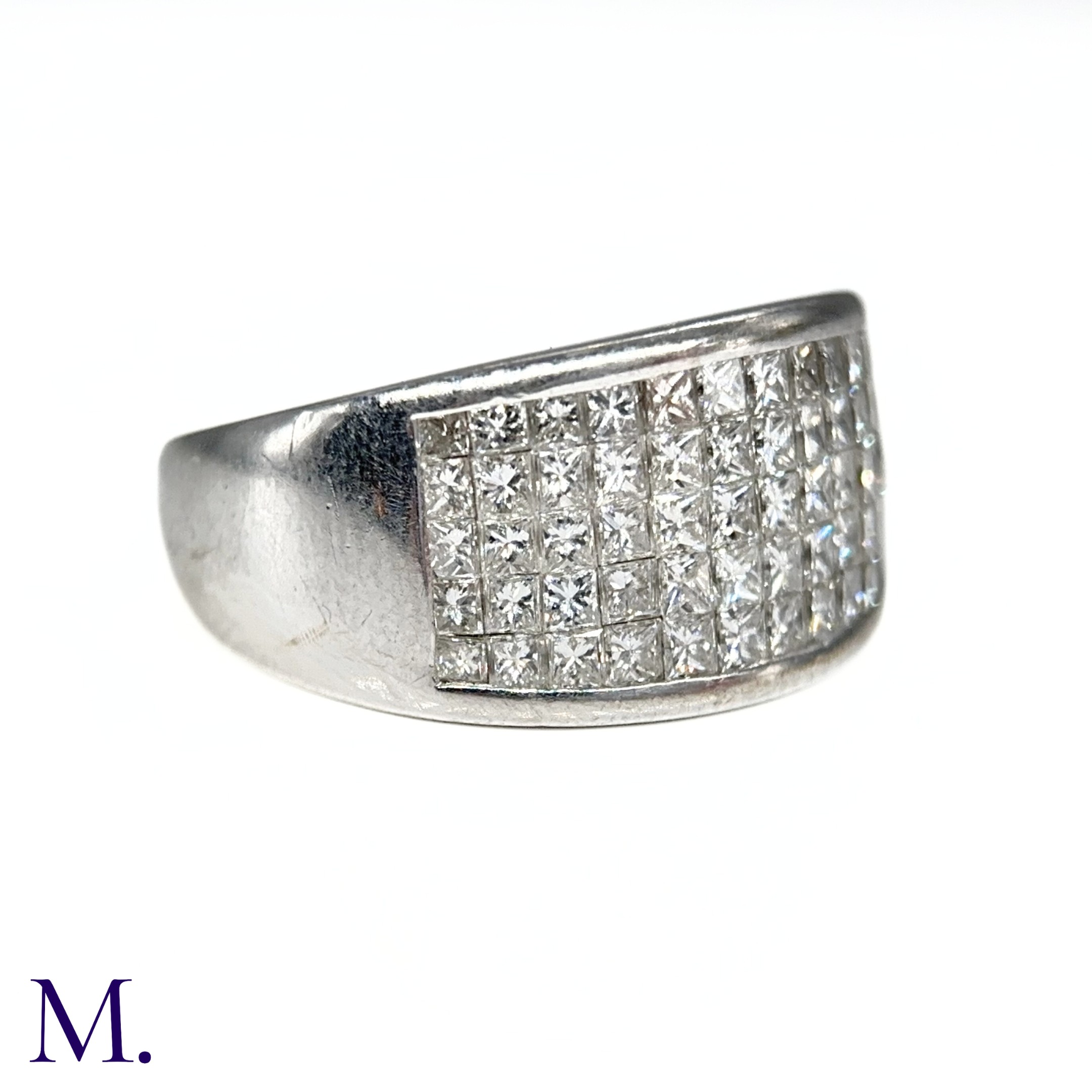 An 5-Row Asscher-cut Diamond Ring - Image 6 of 7