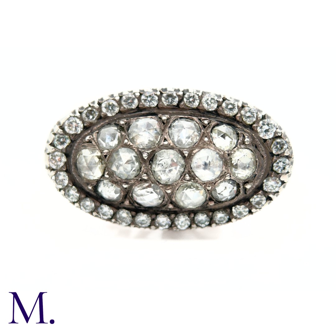 An Antique Diamond Cluster Open-Work Ring - Image 3 of 6