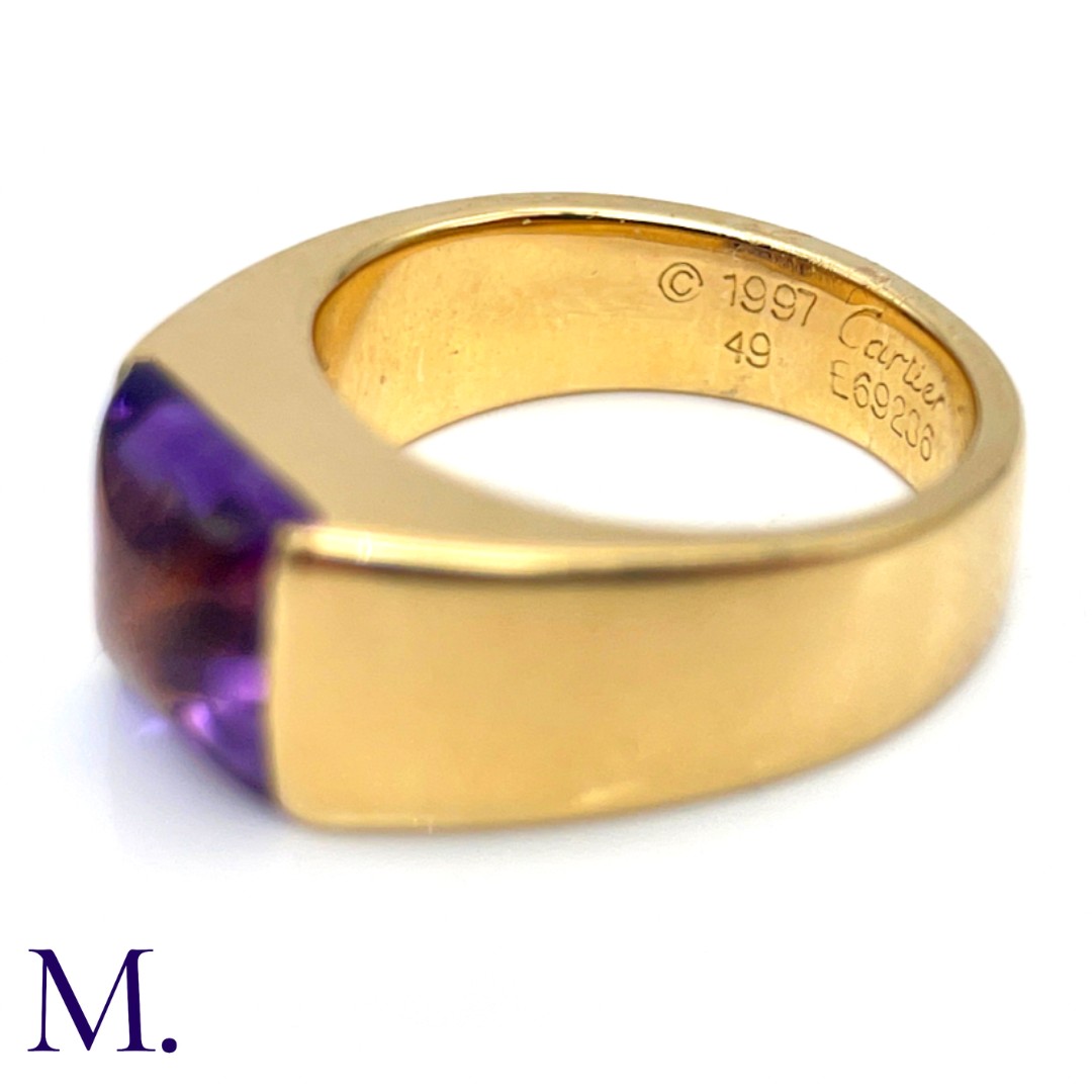 An Amethyst Tank Ring by Cartier - Image 5 of 7