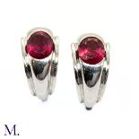 A Pair of Pink Tourmaline Earclips by Boucheron