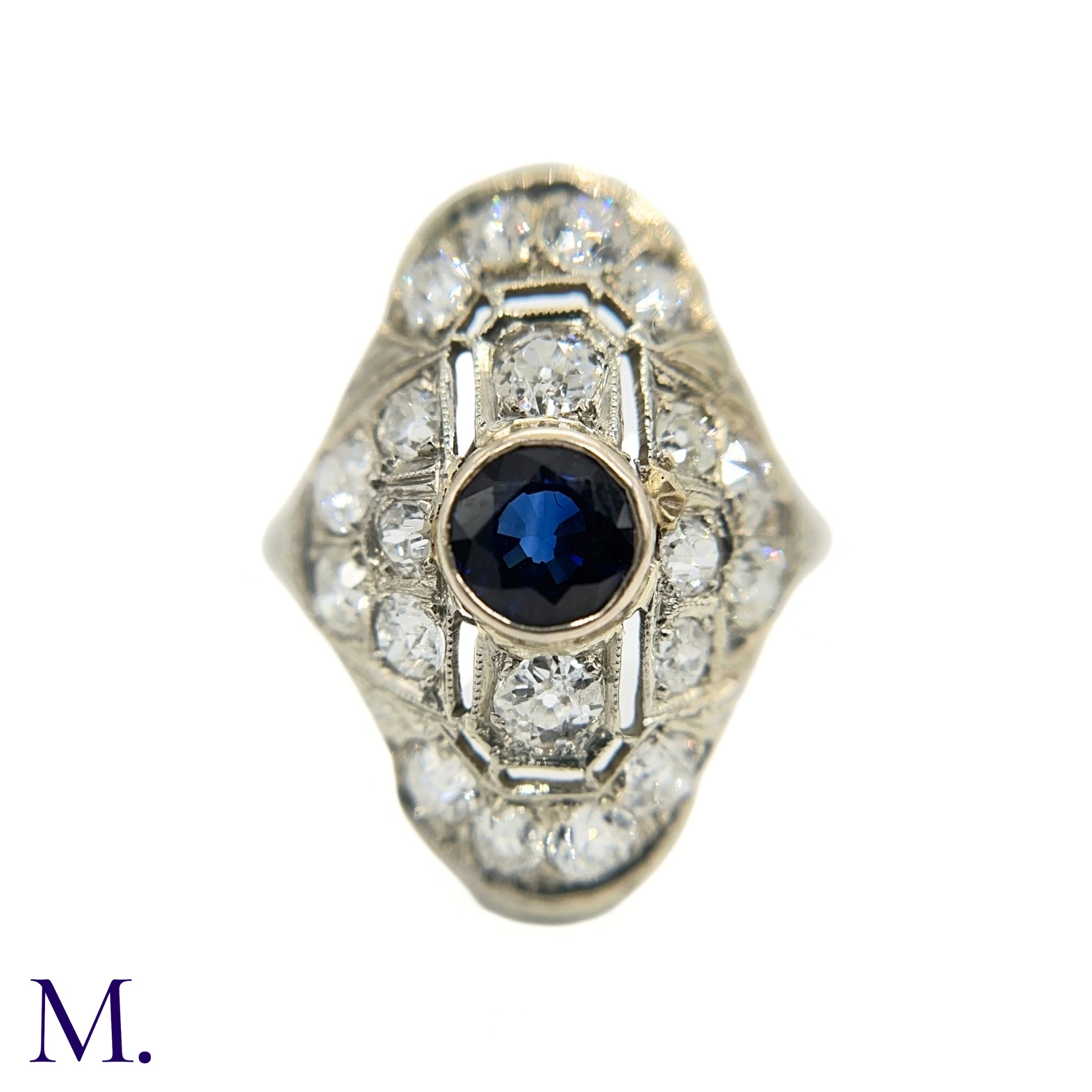 A Sapphire and Diamond Ring - Image 2 of 7