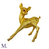 A Deer Brooch by Georges Lenfant for Hermes Paris