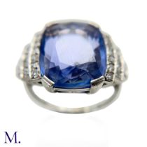 A Ceylon Sapphire and Diamond Ring