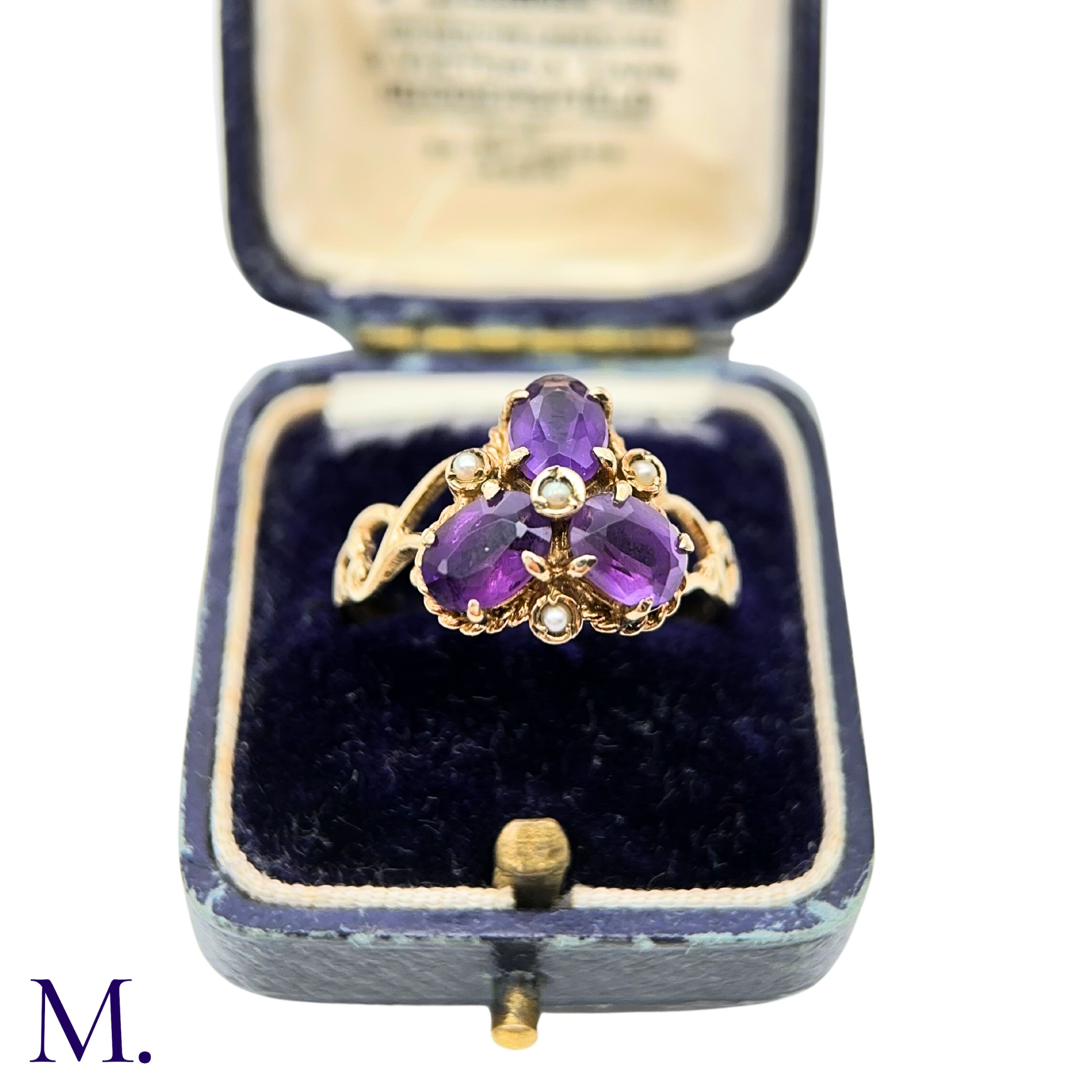 NO RESERVE - An Amethyst and Pearl Ring - Image 8 of 8