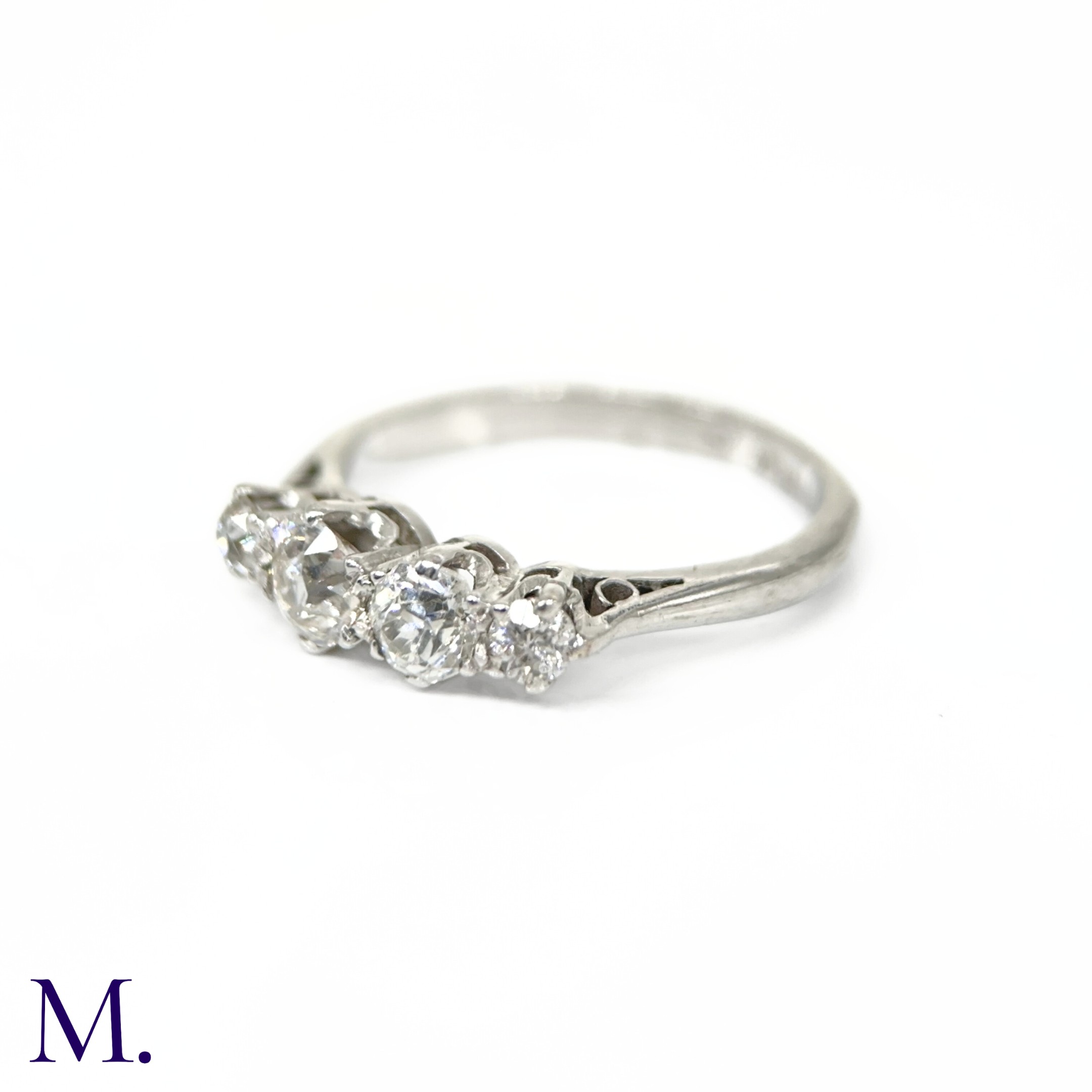 A Diamond 4-Stone Ring - Image 6 of 6