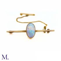 An Antique Opal Bar Brooch