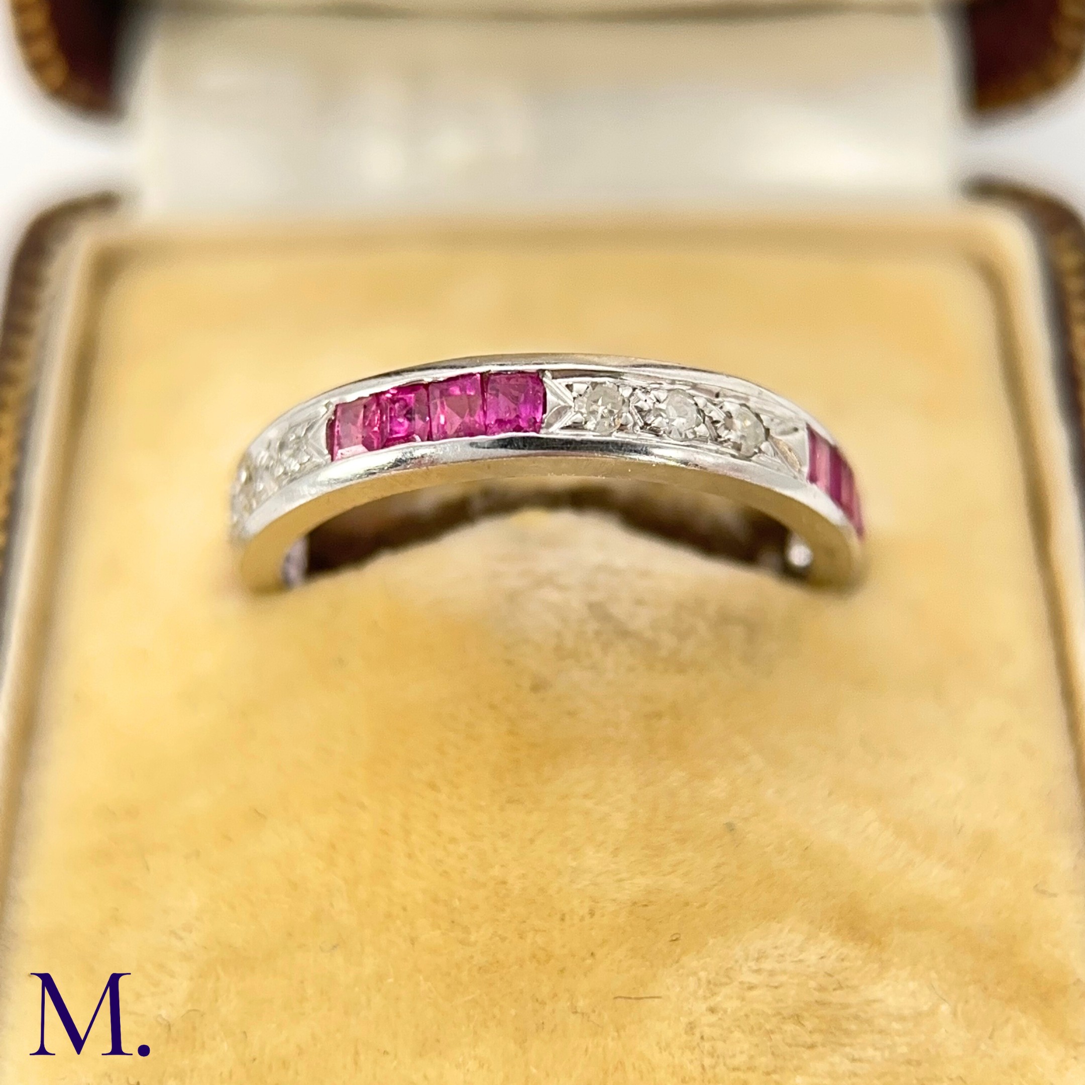 A Ruby and Diamond Eternity Band - Image 2 of 6