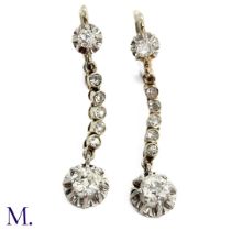 A Pair of Diamond Drop Earrings