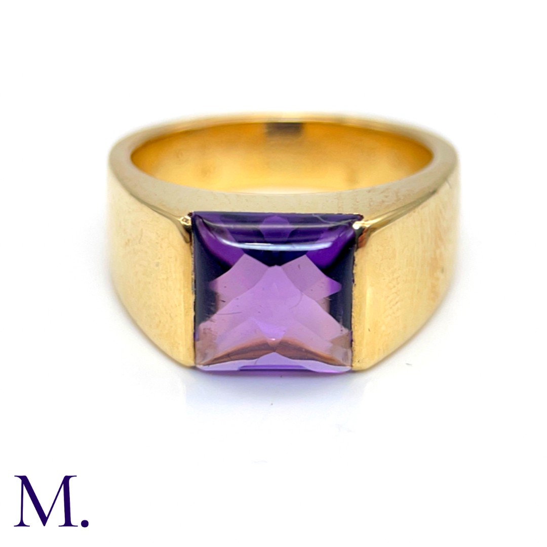 An Amethyst Tank Ring by Cartier - Image 2 of 7