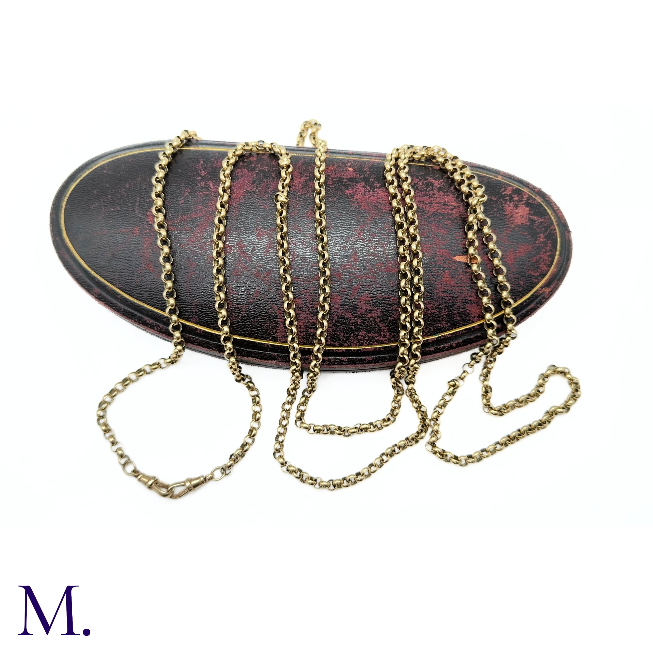 An Antique 9ct Gold Long Guard Chain - Image 2 of 6