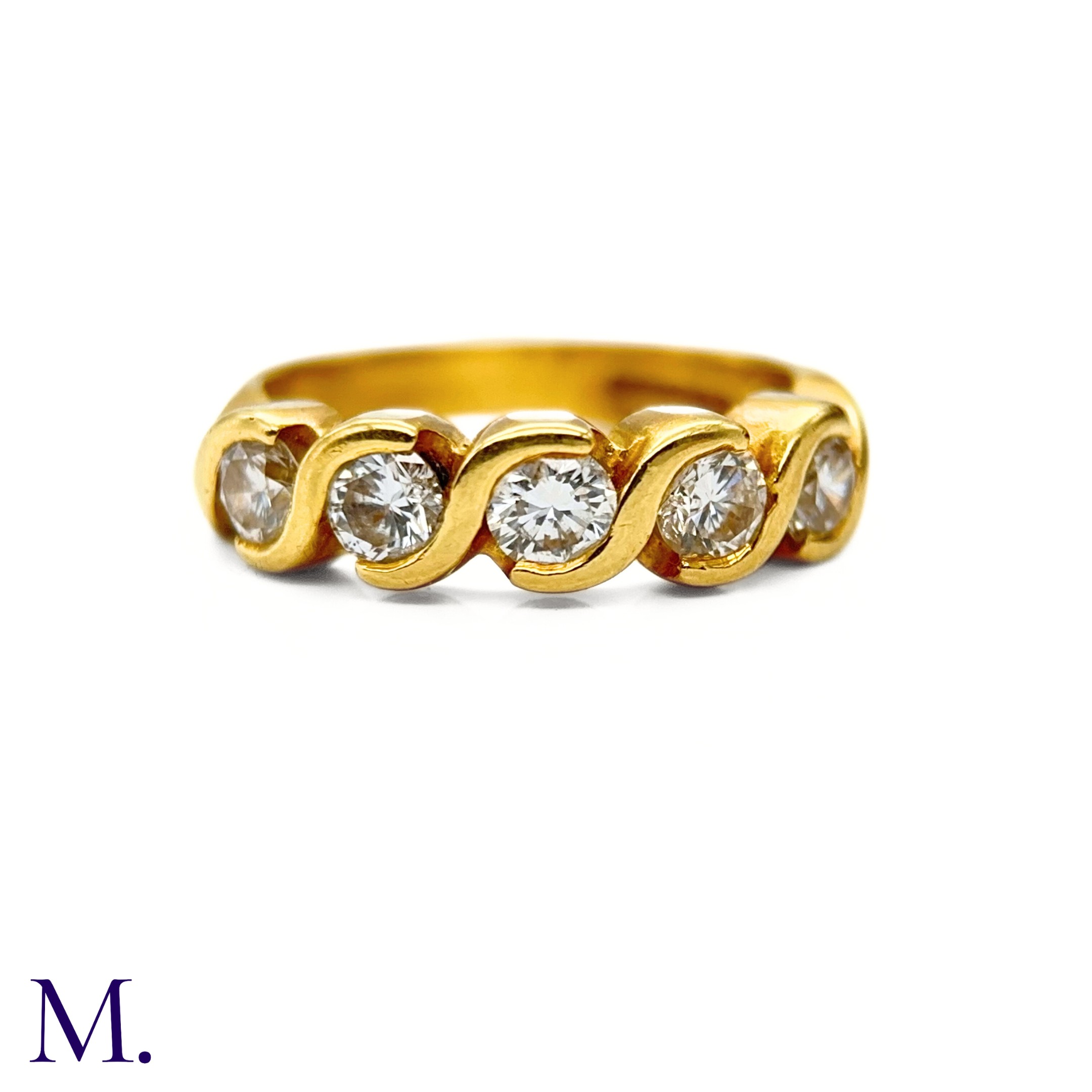 A Diamond 5-Stone Ring - Image 5 of 7
