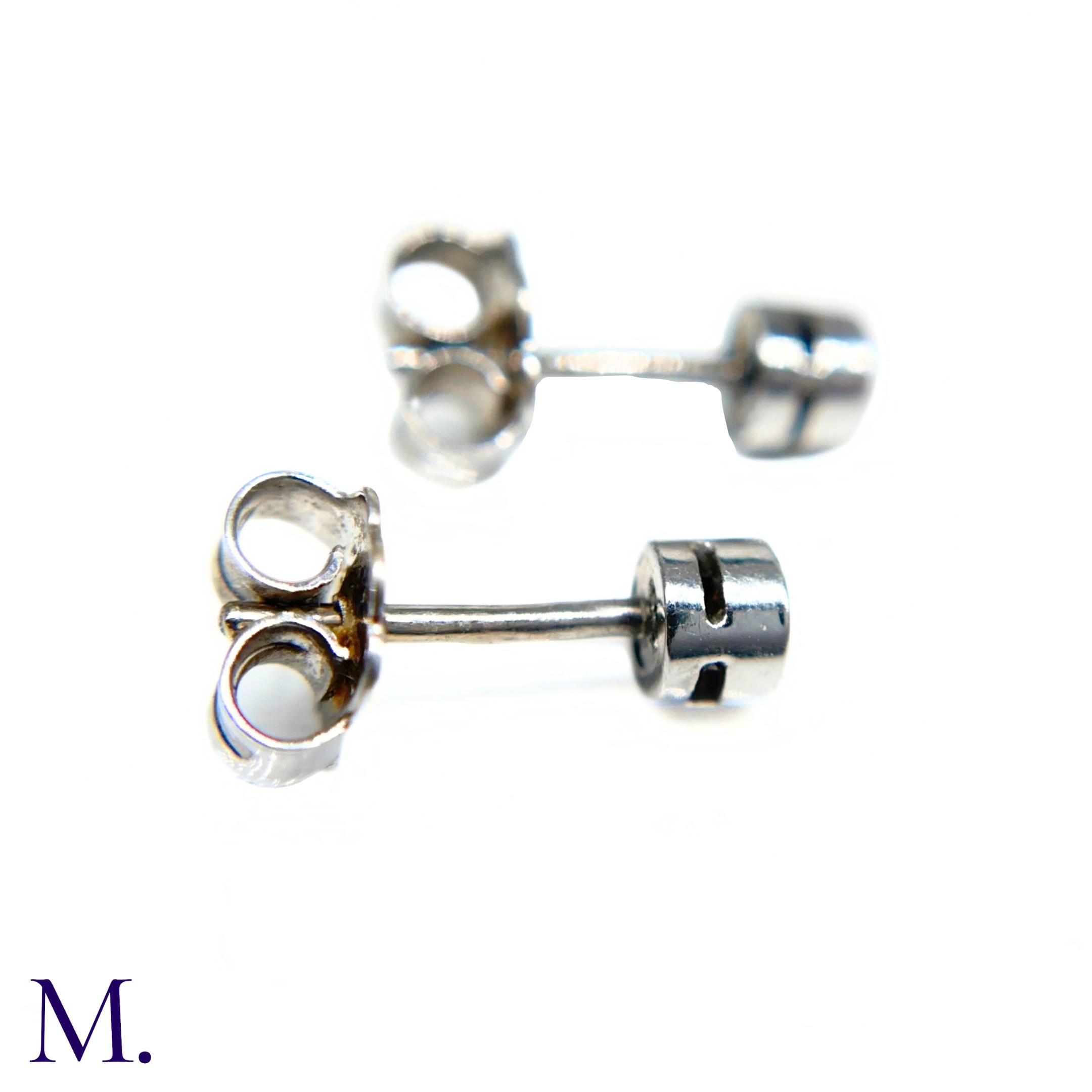 A Pair of Diamond Stud Earrings - Image 3 of 3