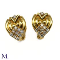 A Pair of Diamond-Set Earclips by Mellerio