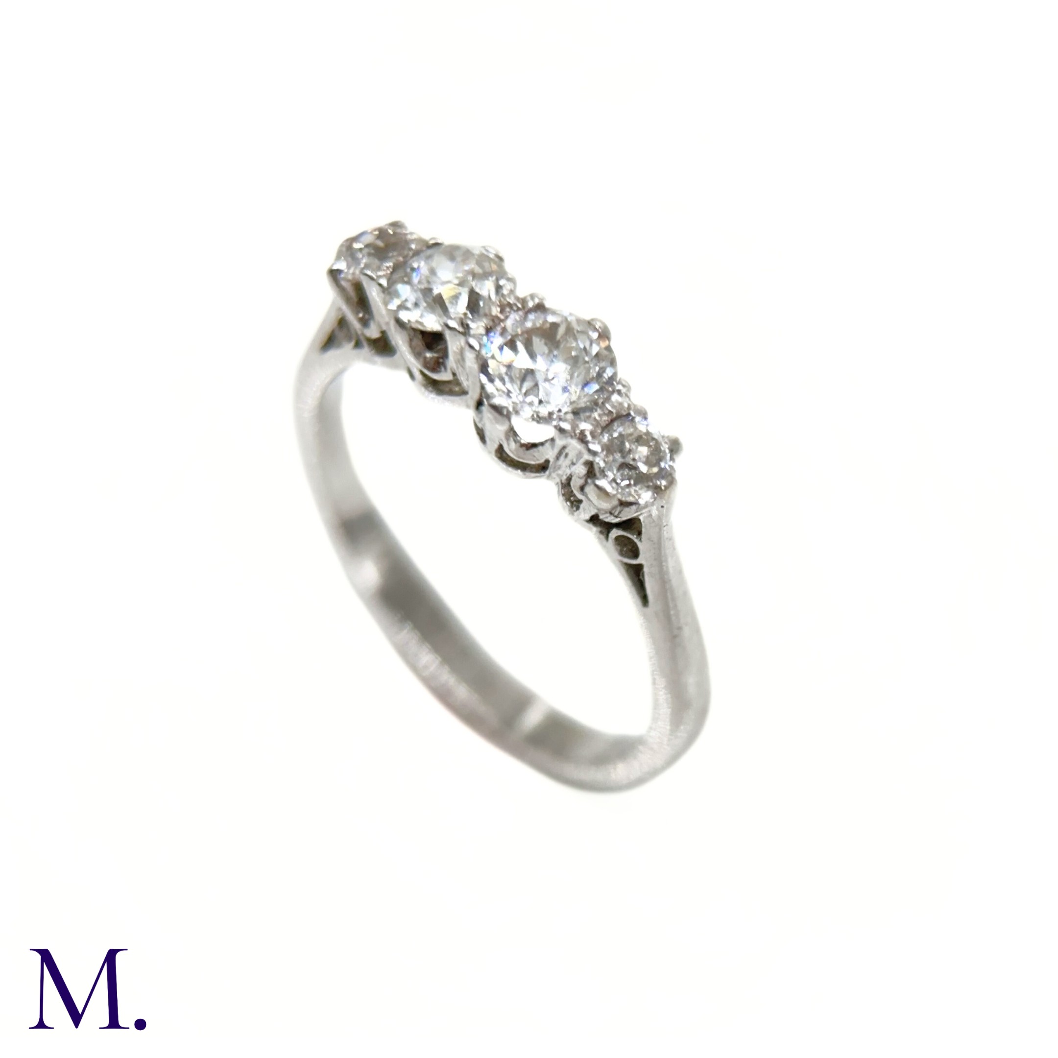 A Diamond 4-Stone Ring - Image 4 of 6