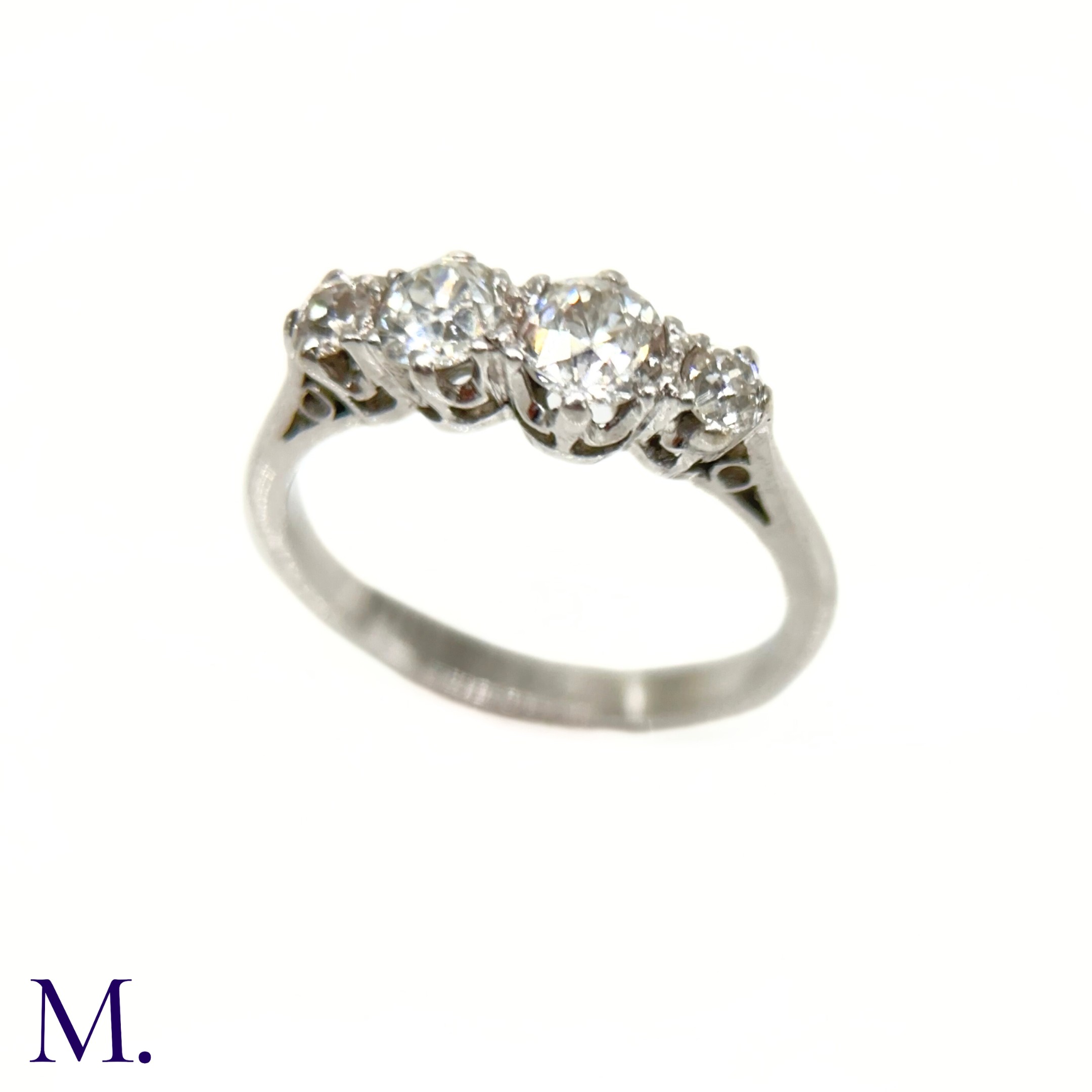 A Diamond 4-Stone Ring - Image 3 of 6