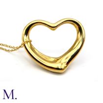 An Open Heart Pendant with Chain by Elsa Peretti for Tiffany & Co.