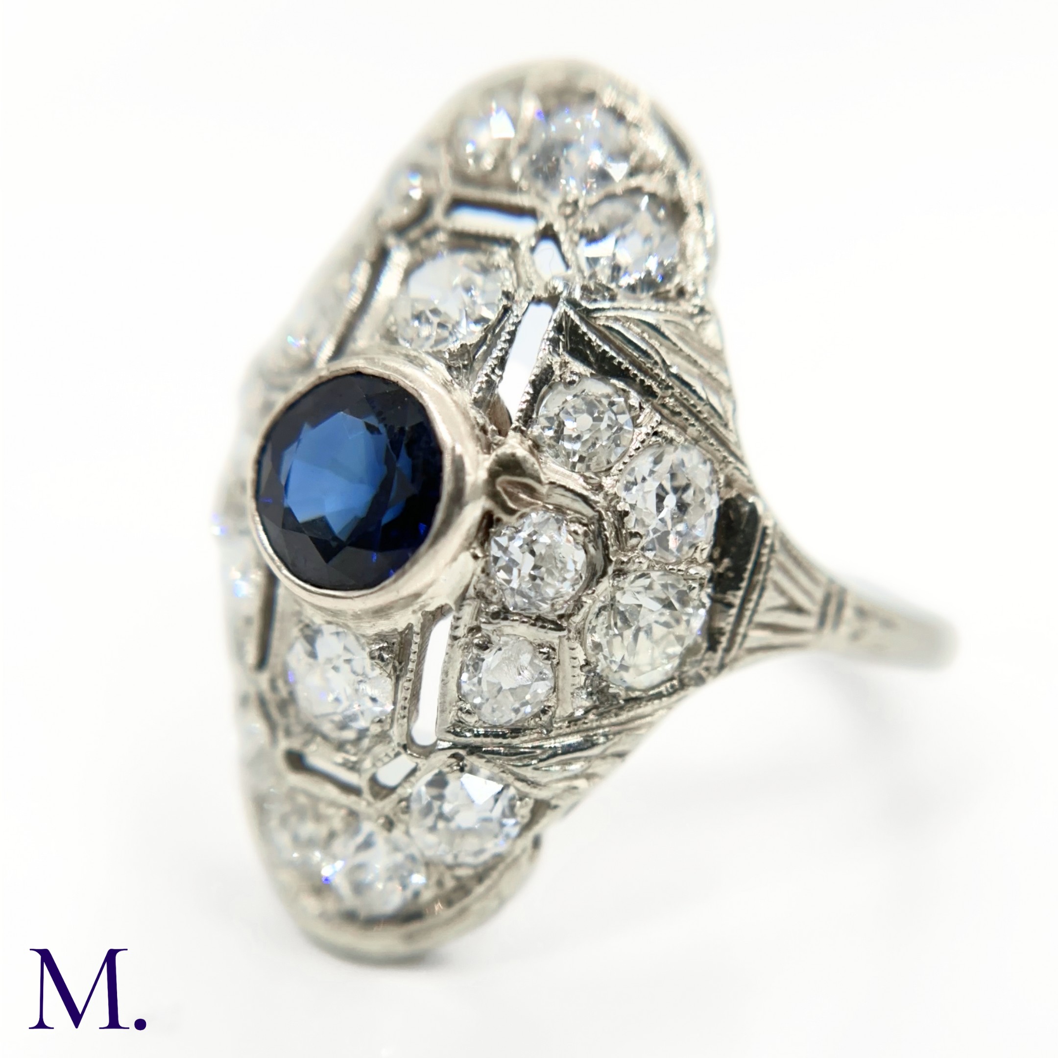 A Sapphire and Diamond Ring - Image 4 of 7