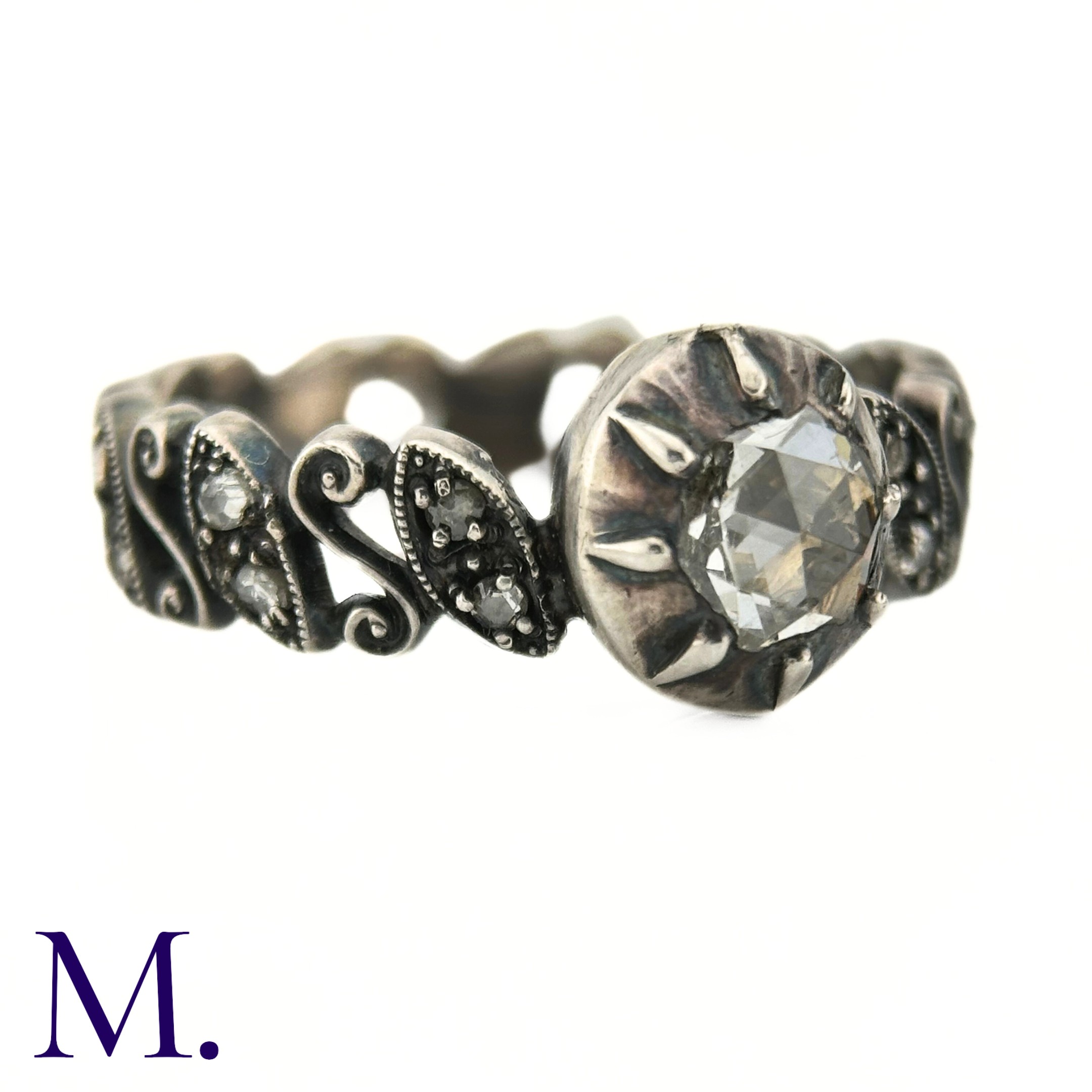 An Antique Rose Diamond Ring The antique ring is set with a round rose cut diamond (approx. 5x5mm) - Image 3 of 4