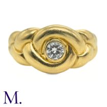 A Diamond Ring by Van Cleef & Arpels The 18ct yellow gold knot-form ring by Van Cleef and Arpels