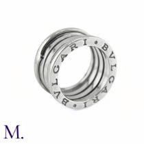 An 18ct White Gold B.Zero Ring by Bulgari. The 18ct white gold B.Zero ring by Bulgari is marked