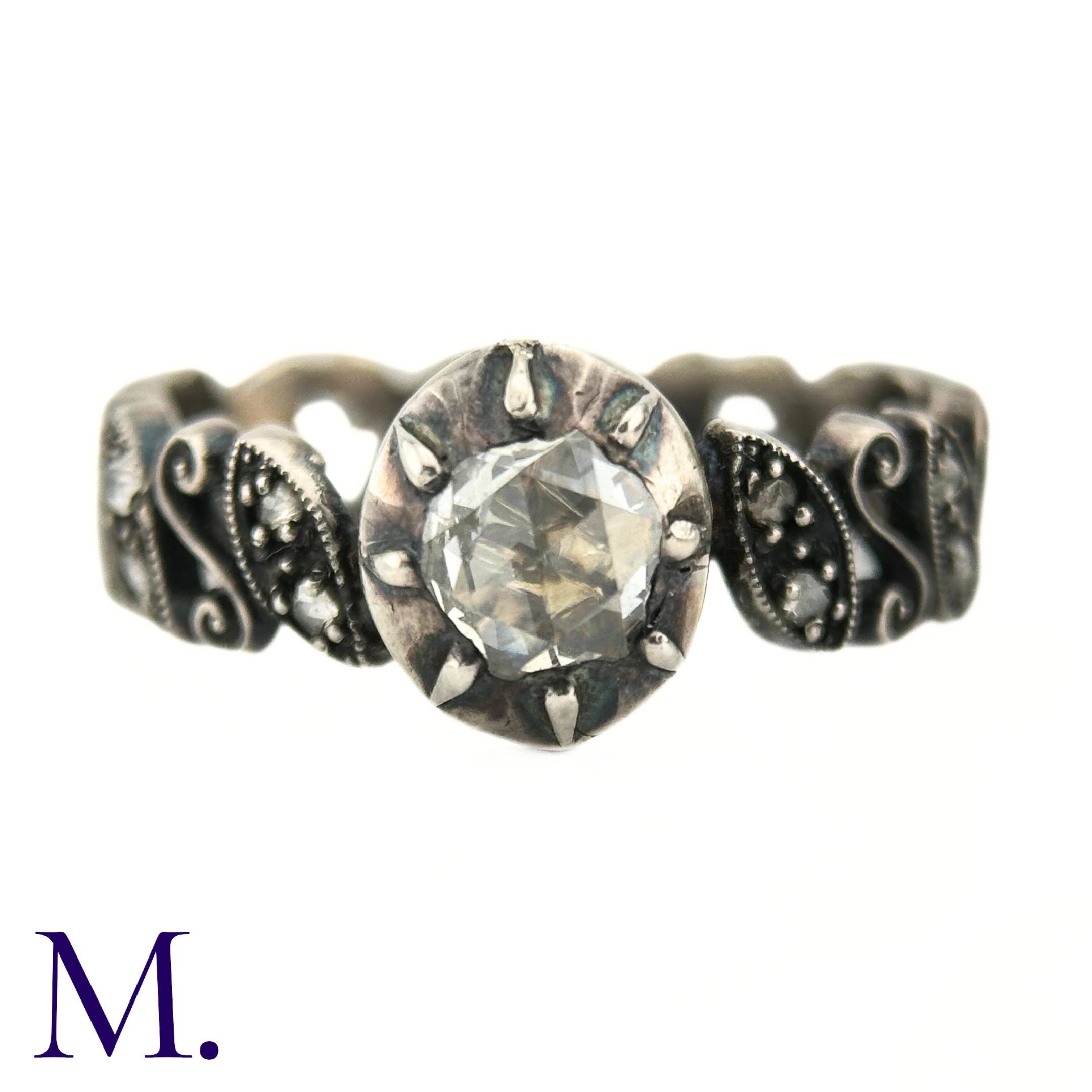 An Antique Rose Diamond Ring The antique ring is set with a round rose cut diamond (approx. 5x5mm) - Image 2 of 4