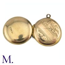 NO RESERVE - A 9ct Front and Back Locket The 9ct front and back locket is engraved to the front