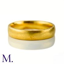 NO RESERVE - An 18ct Gold Band The yellow gold band is hallmarked for 18ct gold. Weight: 4.7g
