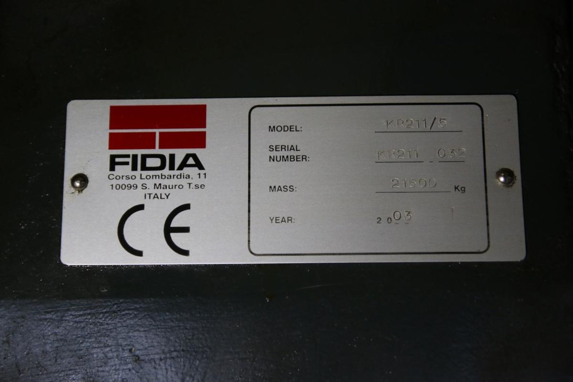 Fidia KR211 6-Axis High Speed CNC Vertical Machining Center - Image 27 of 27