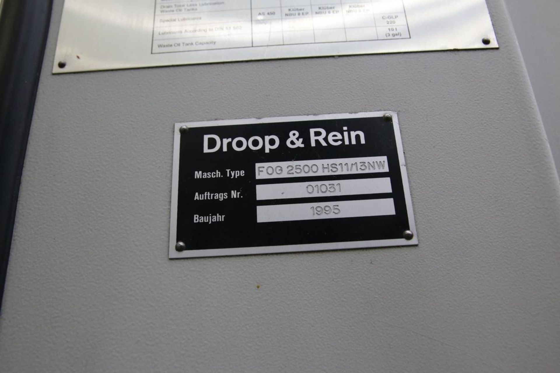 1995 Droop & Rein FOG 2500 HS11/13NW 5-Axis CNC High Speed Gantry Mill - Image 31 of 32