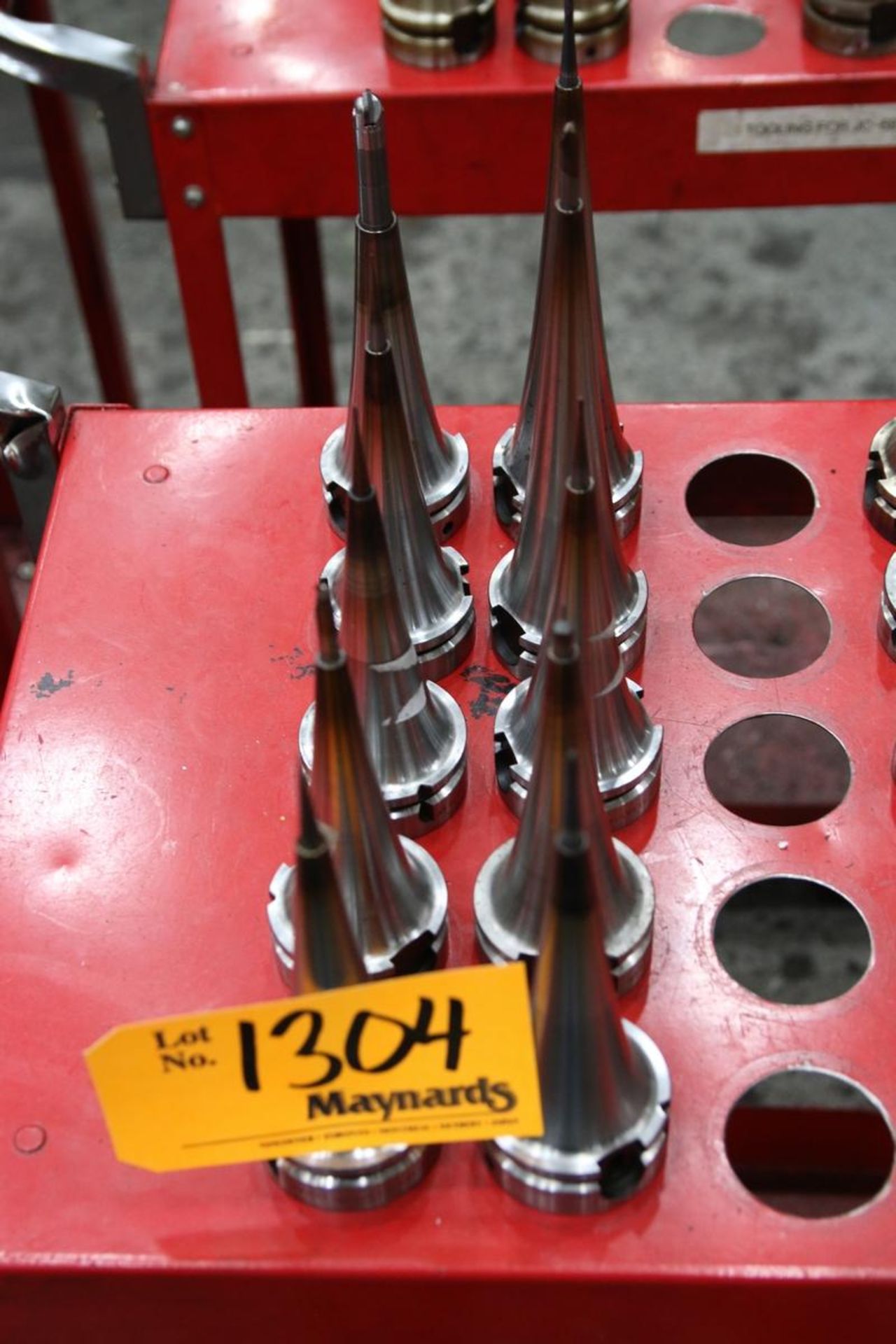 (10) HSK 63A Shrink Fit Tool Holders with Assorted Tooling
