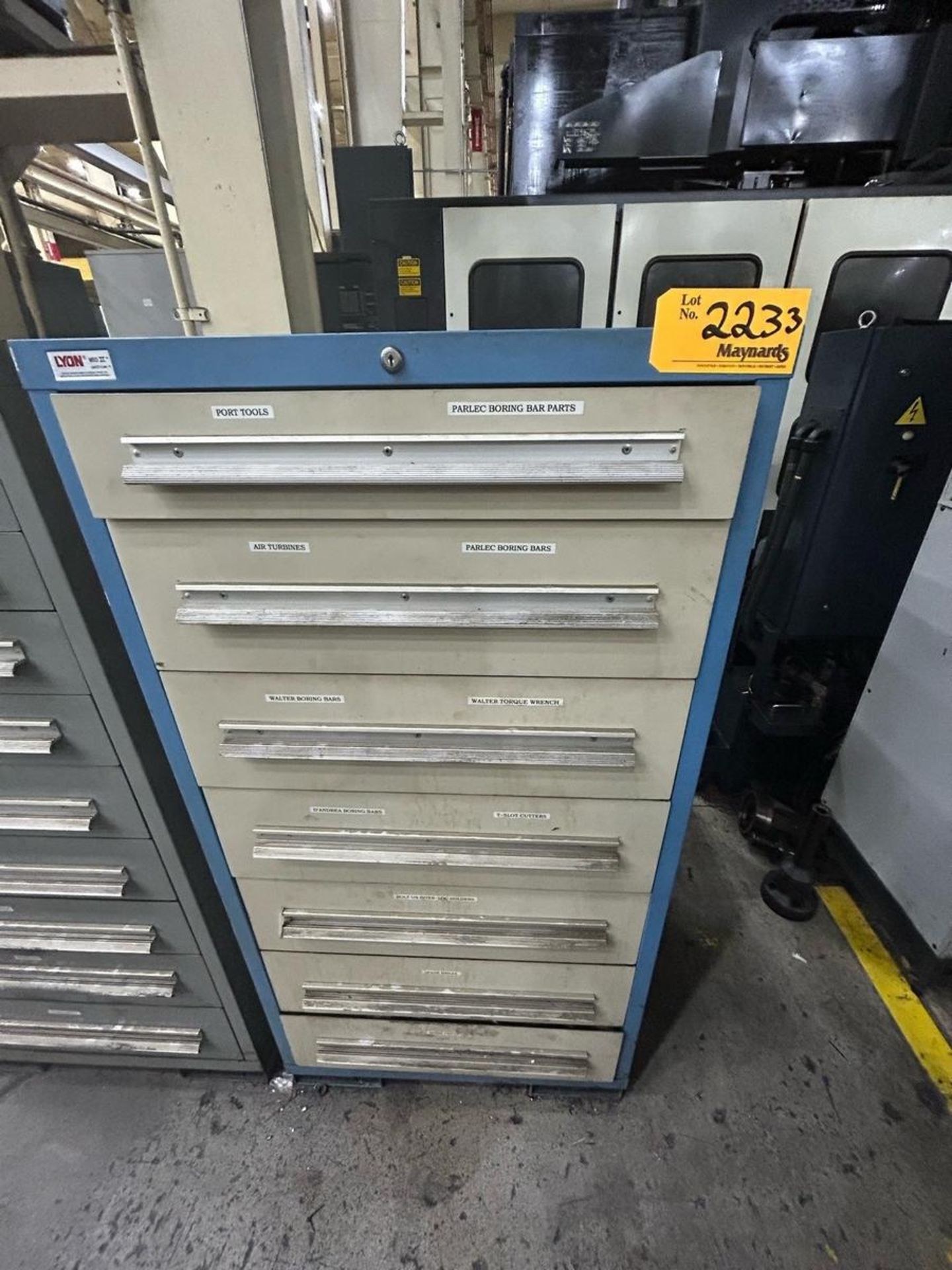 7 Drawer Industrial Cabinet, Approx. 30"W x 28"D x 60"H