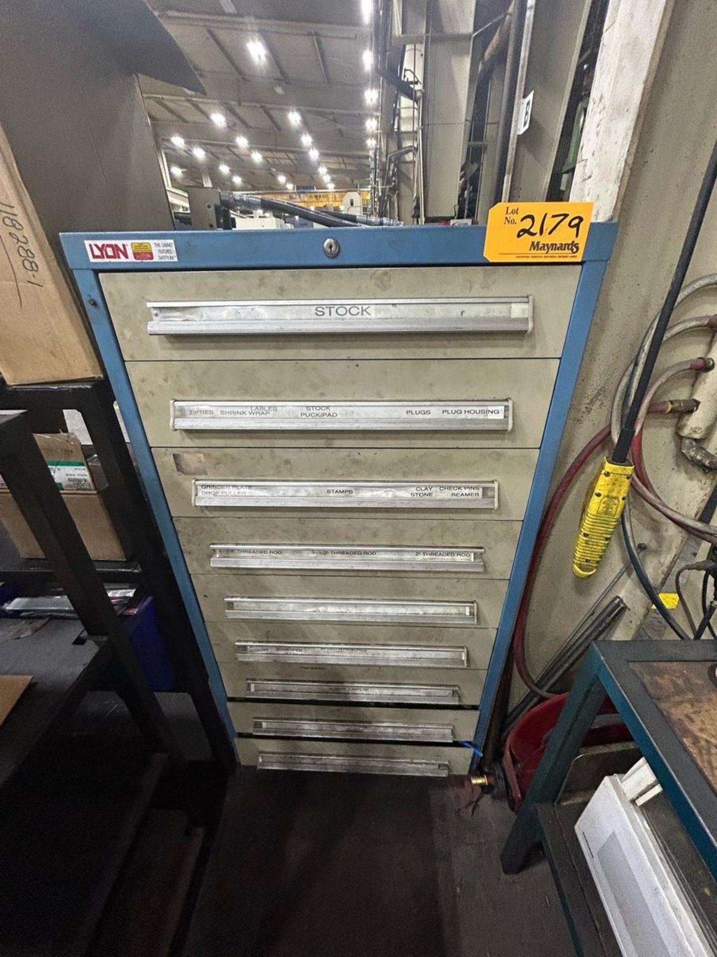 Lyon 9 Drawer Industrial Cabinet, Approx. 30"W x 28"D x 59"H