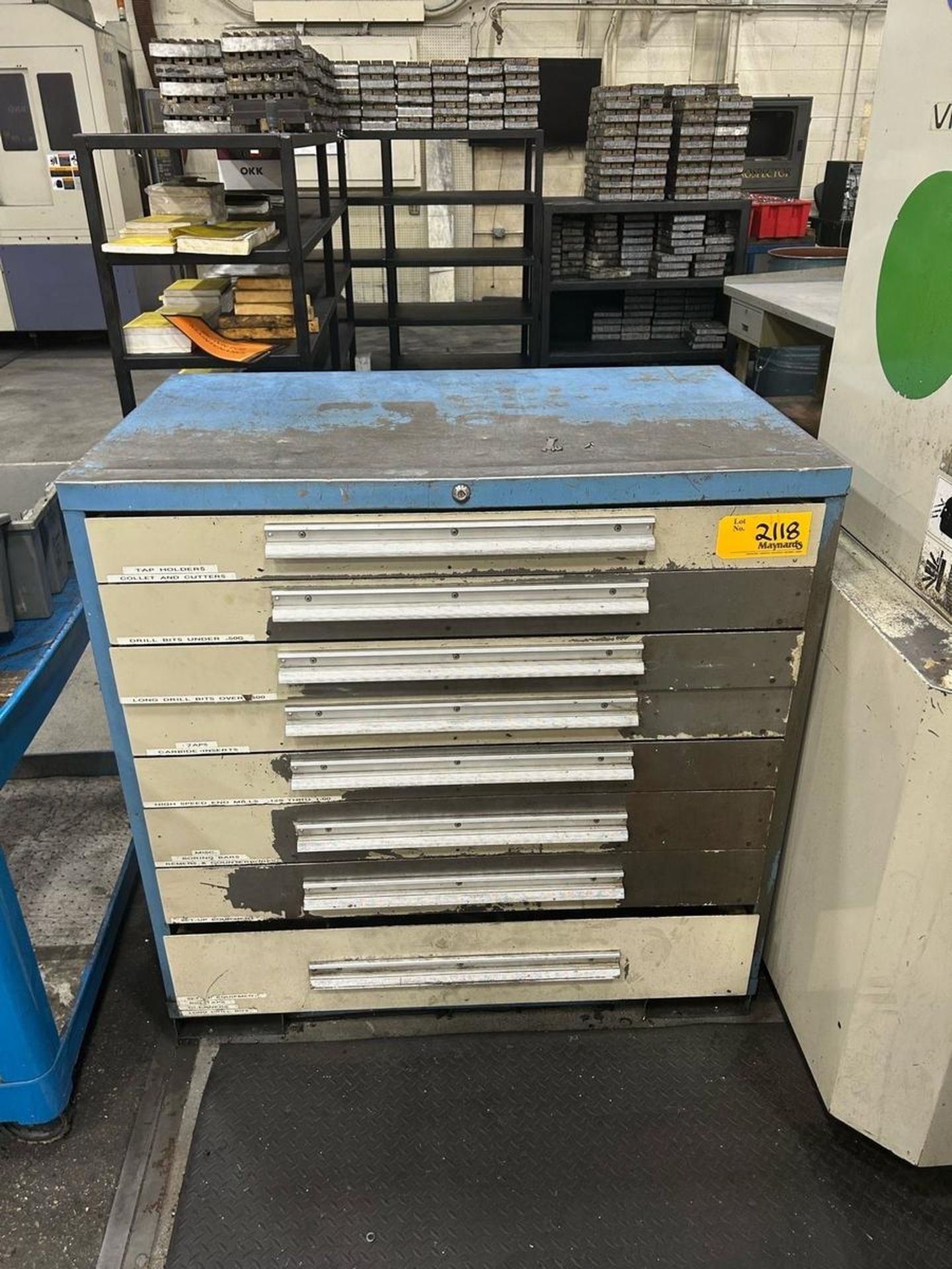 8 Drawer Industrial Cabinet, Approx. 45"W x 28"D x 45"H