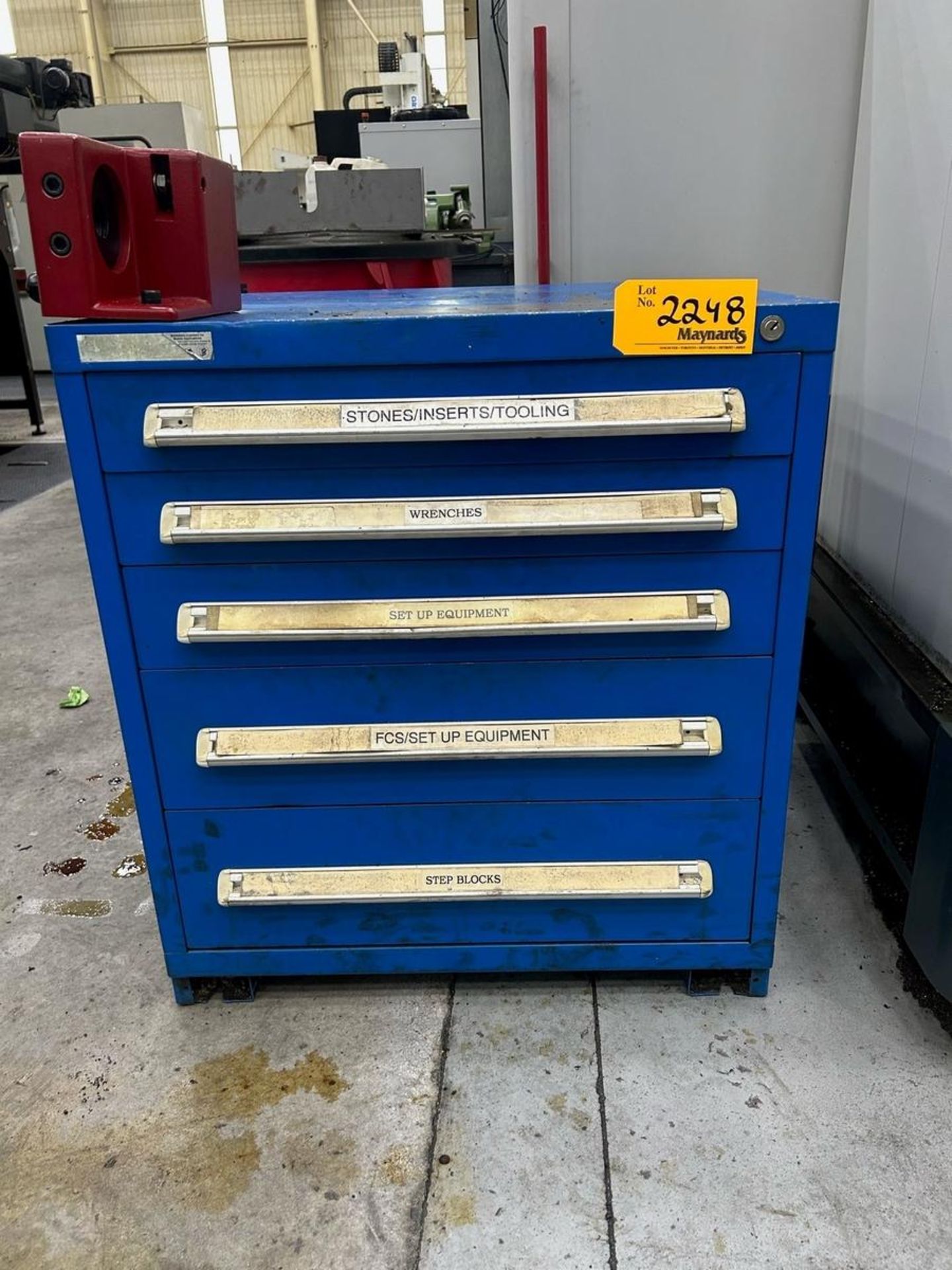 5 Drawer Industrial Cabinet, Approx. 30"W x 28"D x 34"H
