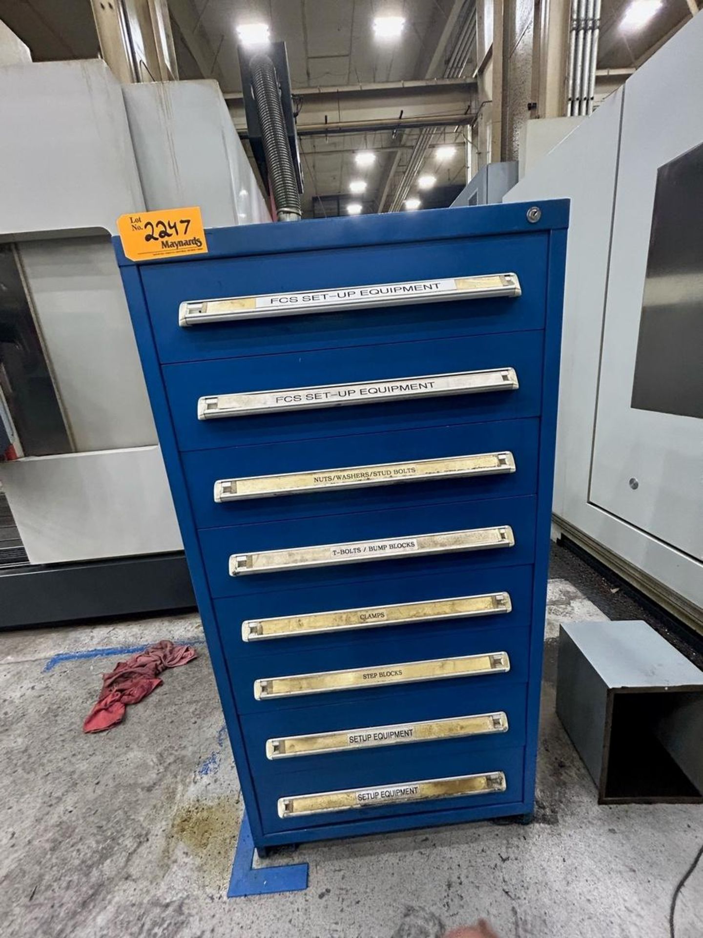 8 Drawer Industrial Cabinet, Approx. 30"W x 28"D x 60"H