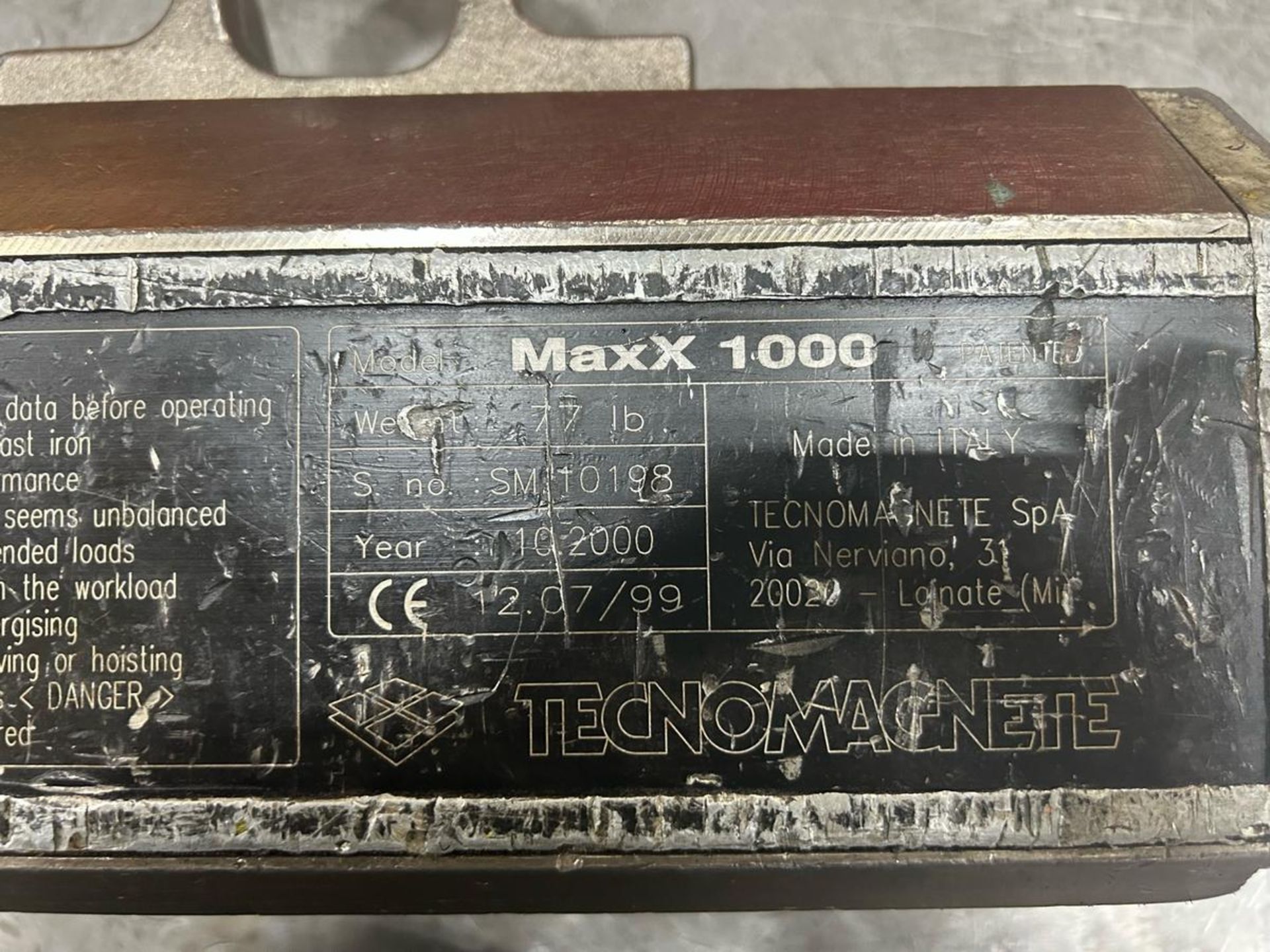 Tecnomagnete MaxX 1000 Lifting Magnet - Image 3 of 3