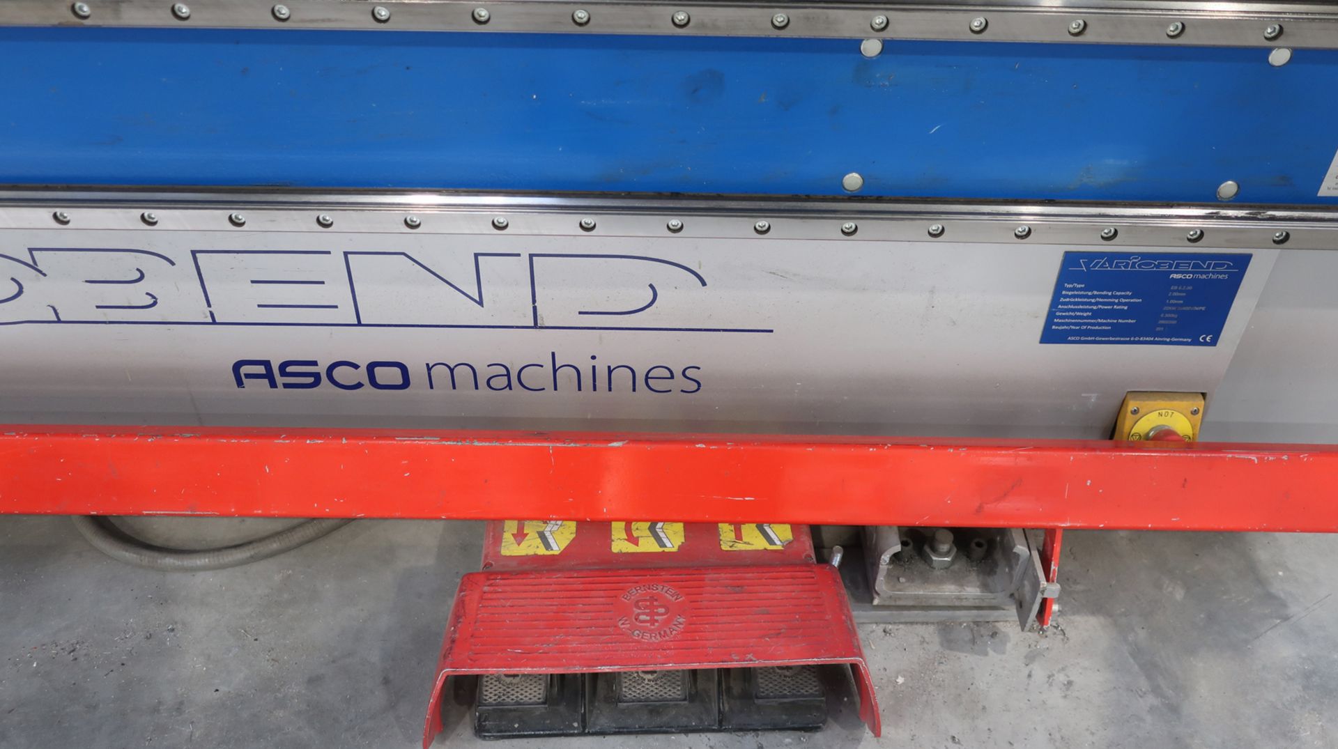 Asco Variobend EB 6.2,00 CE Long Length Hydraulic Bending Machine Serial No 2902200. Y1998 - Image 13 of 14