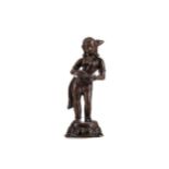 INDIAN CAST BRONZE BUDDHISTIC FIGURE2 LATE 19TH CENTURY