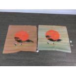 TWO JAPANESE SILK PANELS2